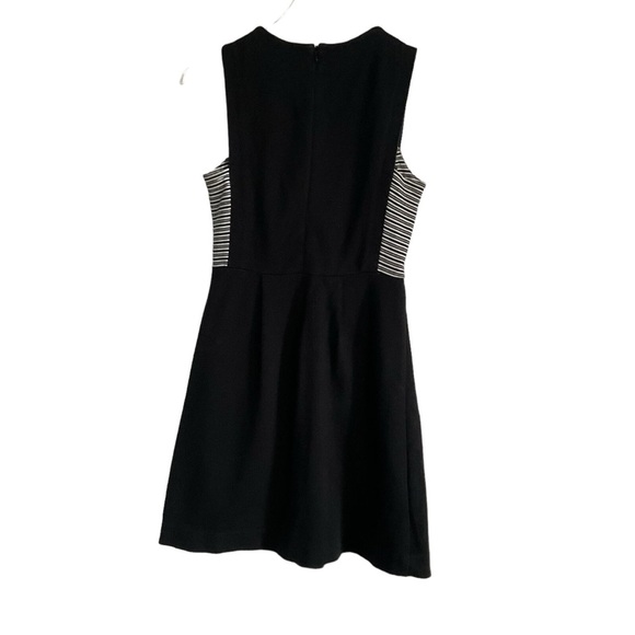 Madewell Black Sleeveless Fit & Flare Mini Dress with Striped Side Panels Size 0 - Picture 4 of 11